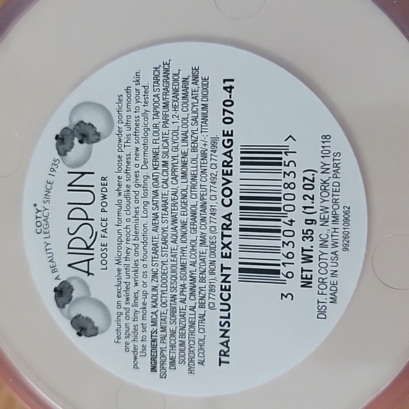 AIRSPUN loose face powder - Picture 3 of 3